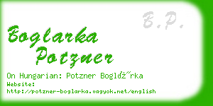 boglarka potzner business card